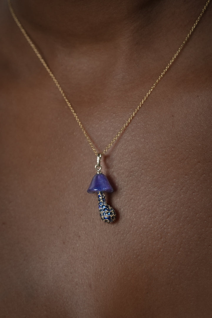 Tanzanite Mushroom Necklace