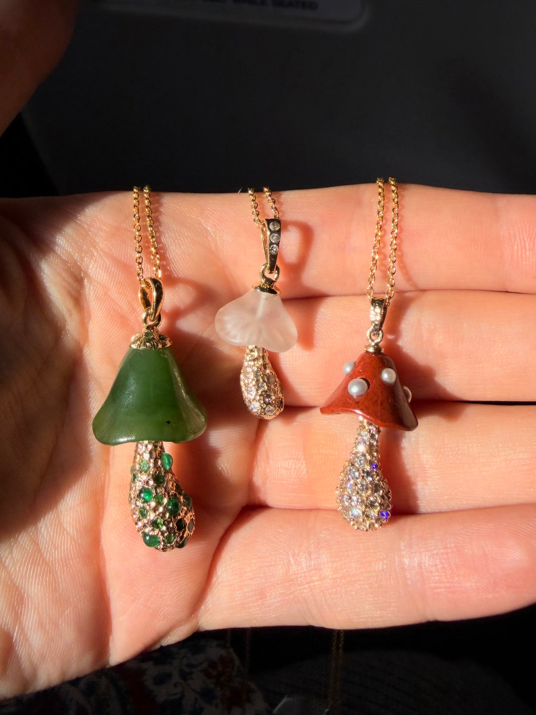 Diamond Toadstool Necklace