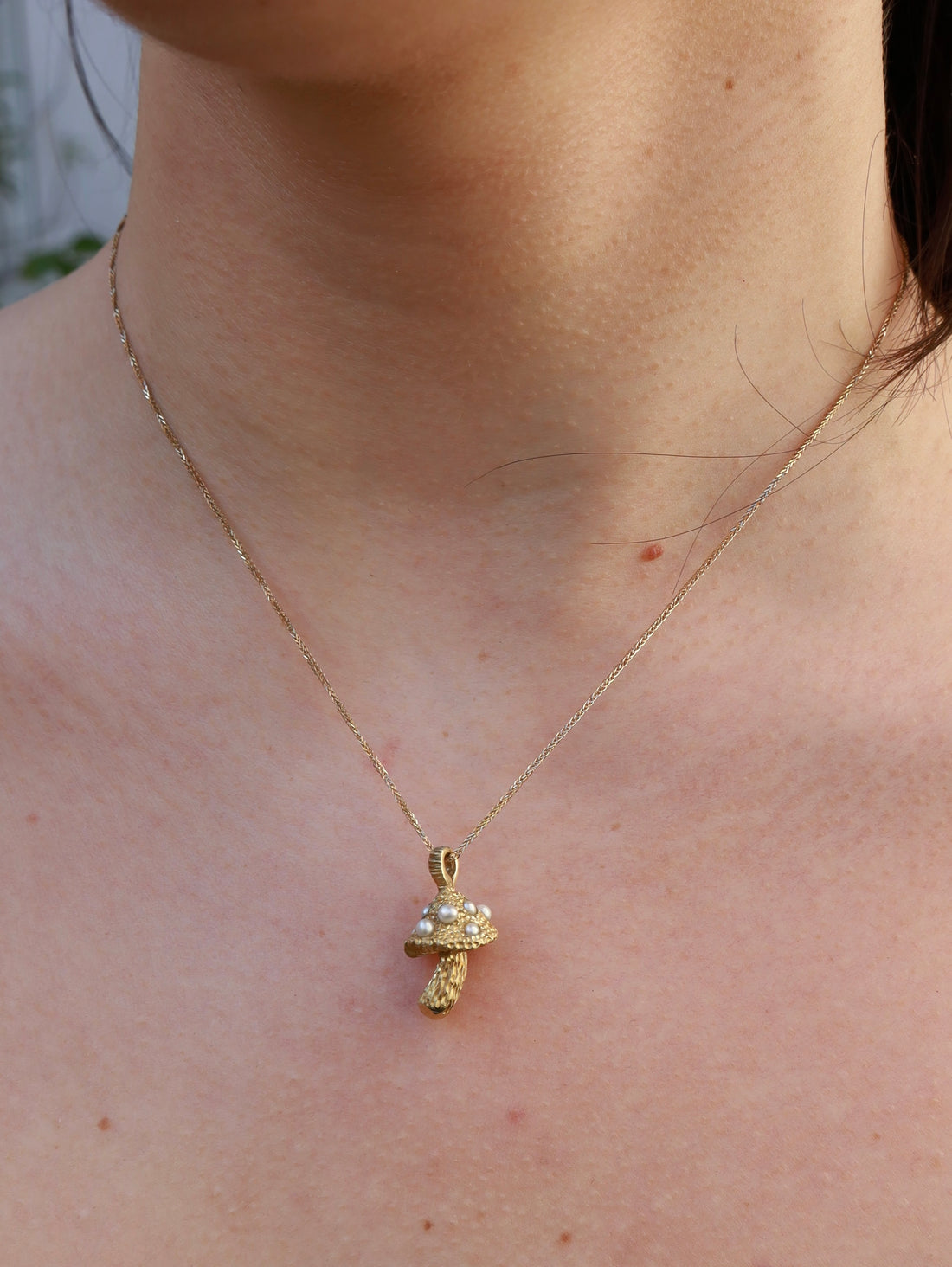 Pearl Toadstool necklace
