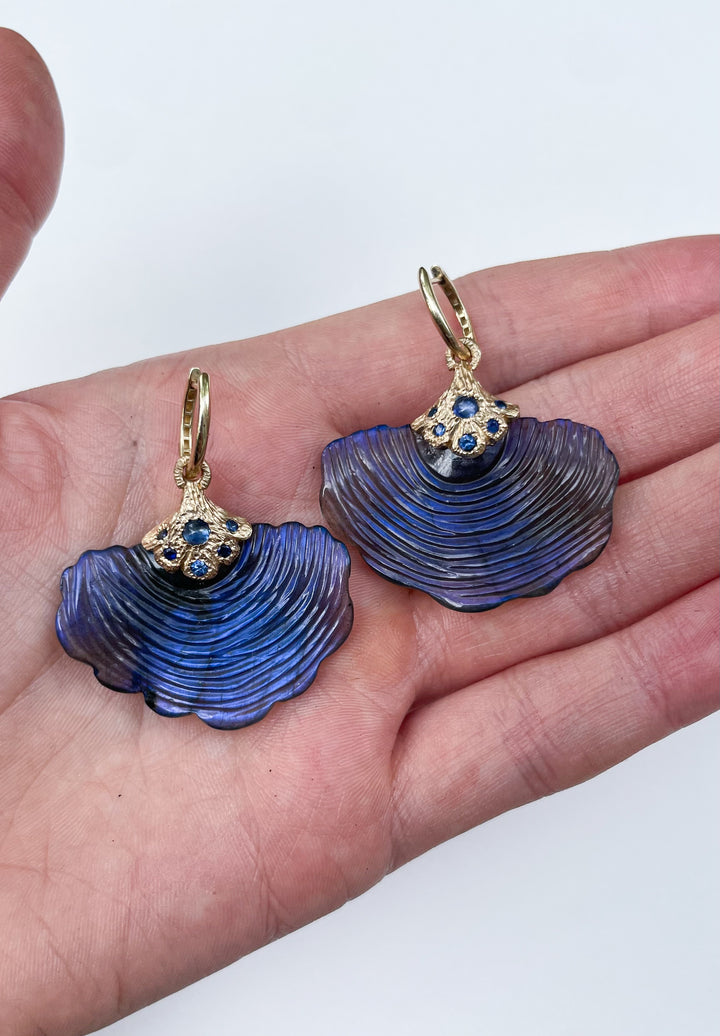 Reishi Labradorite Earrings in 14k gold