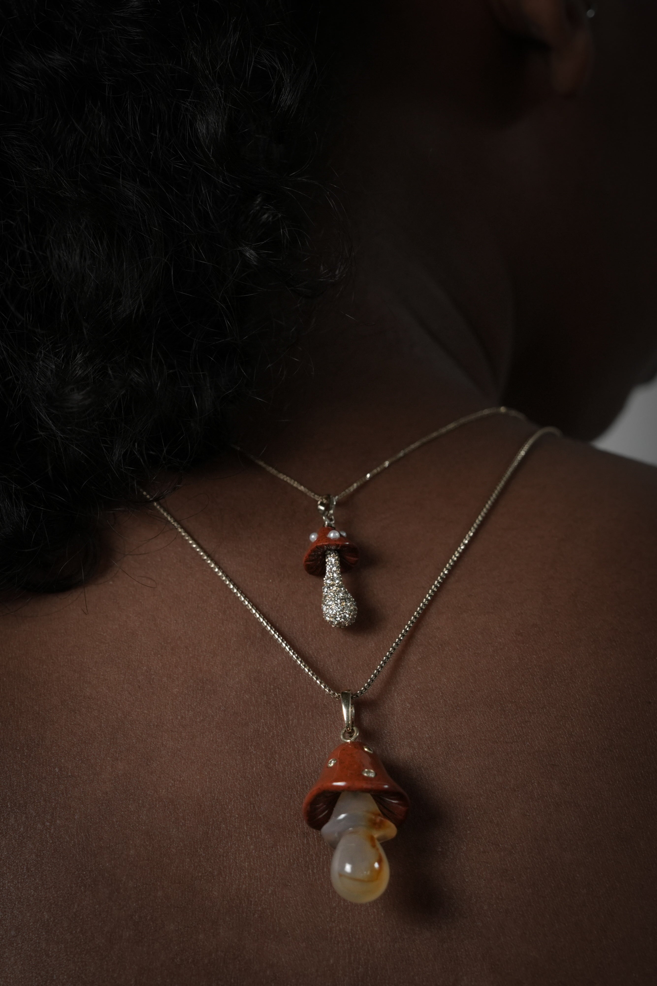 Diamond Toadstool Necklace