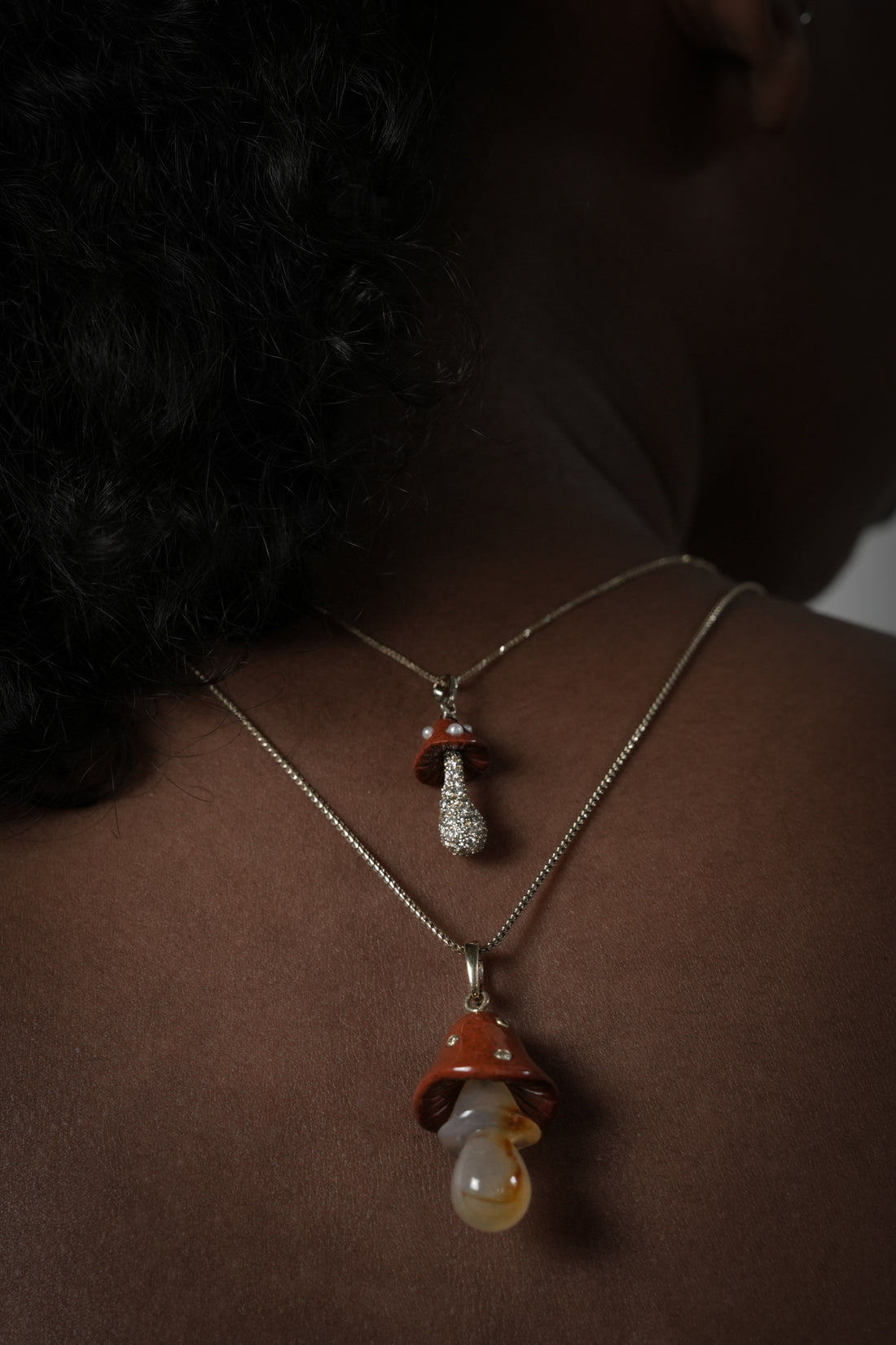 Diamond Toadstool Necklace