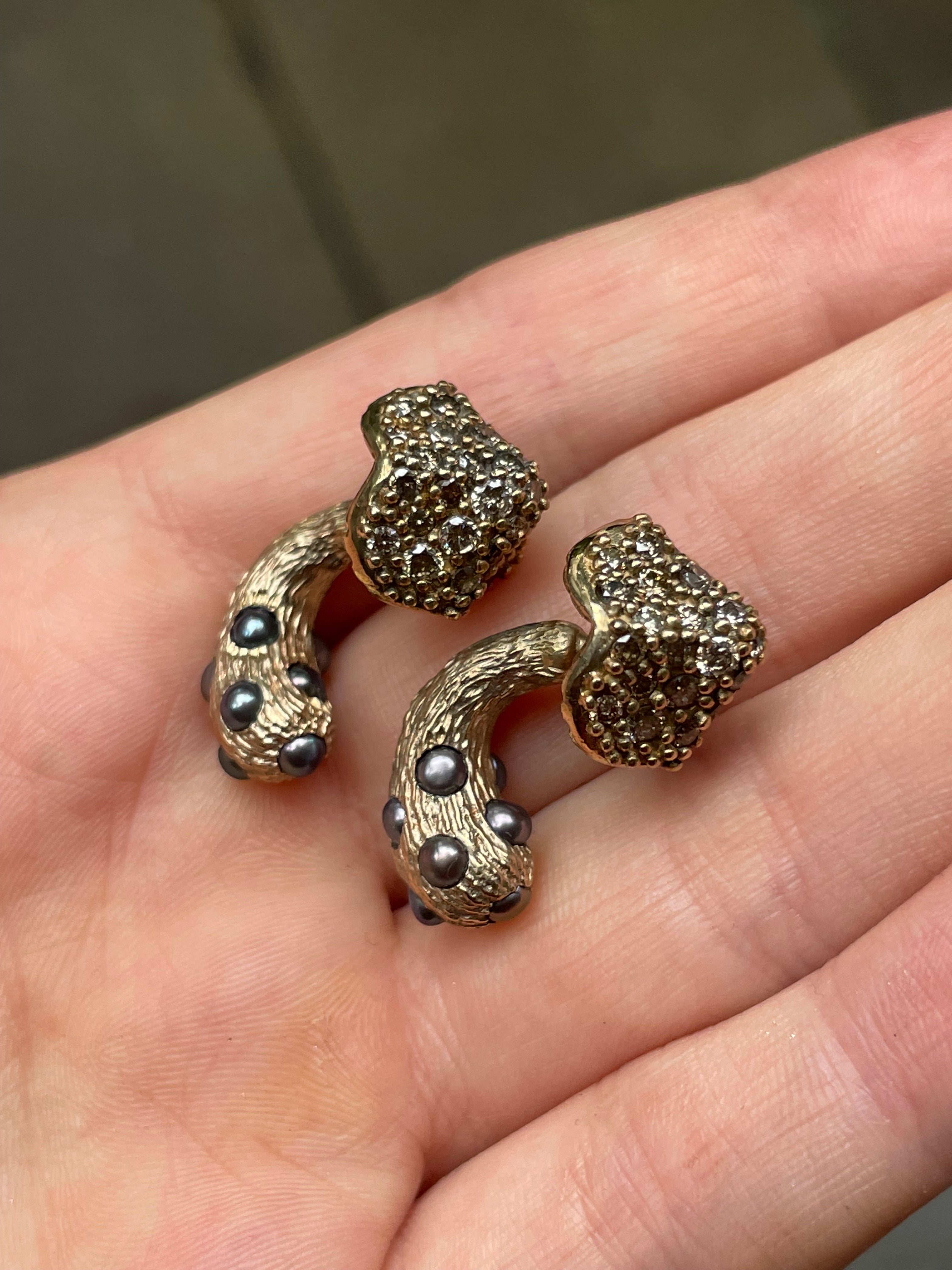 Diamond mushroom piercings
