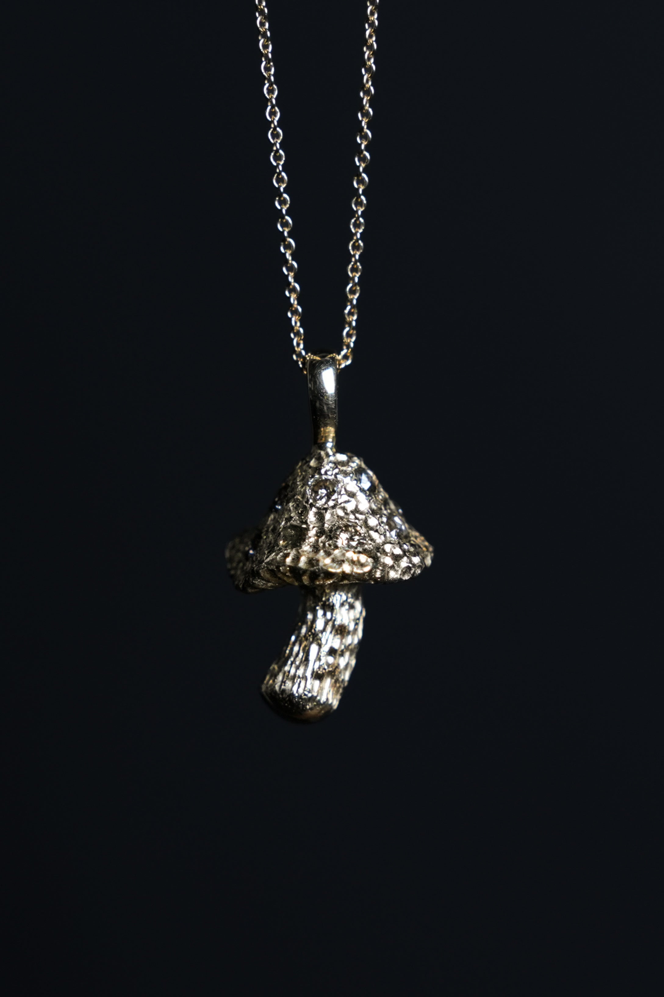 Diamond Mushroom necklace