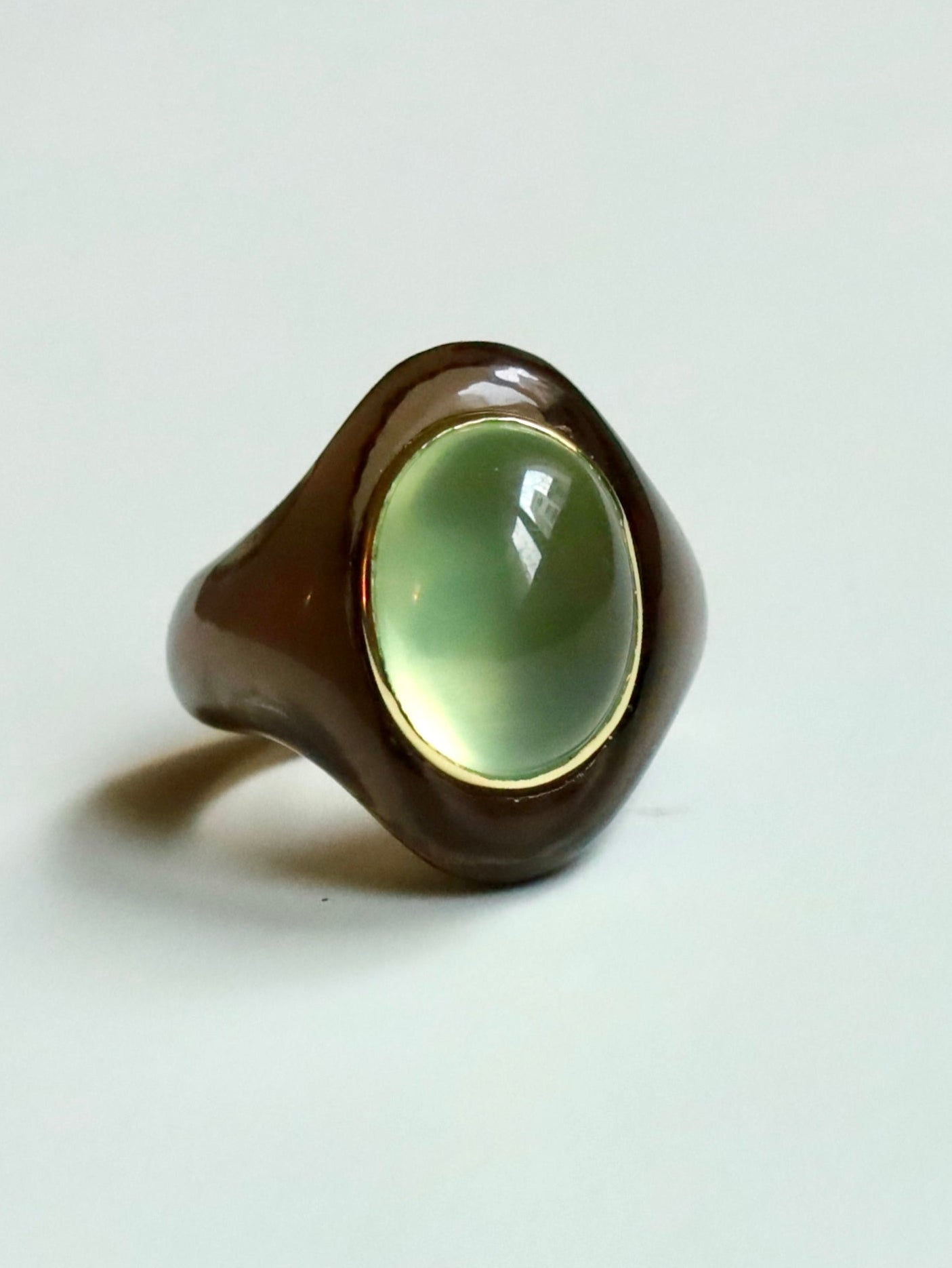 Moonstone & Crystal Ring