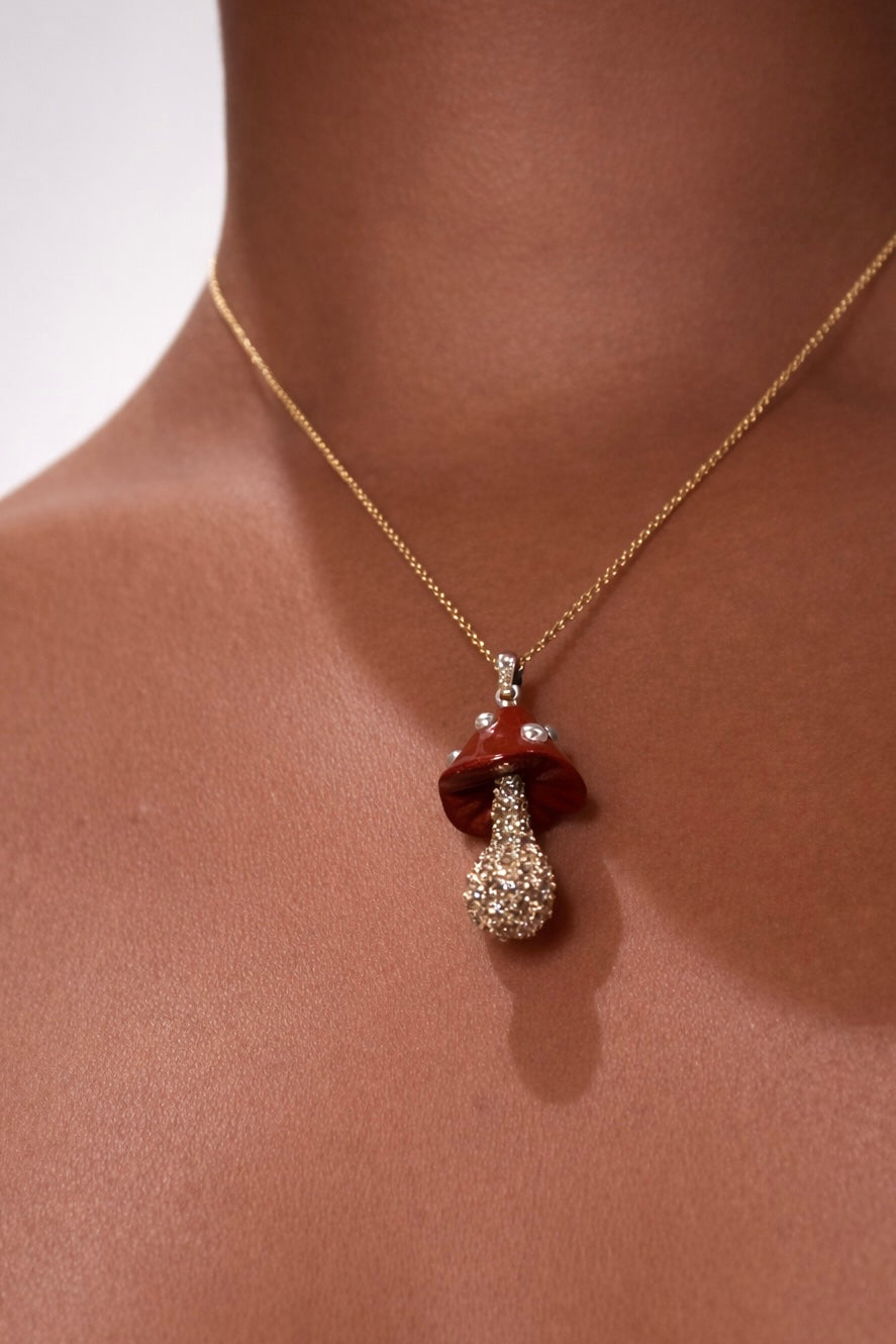 Diamond Toadstool Necklace